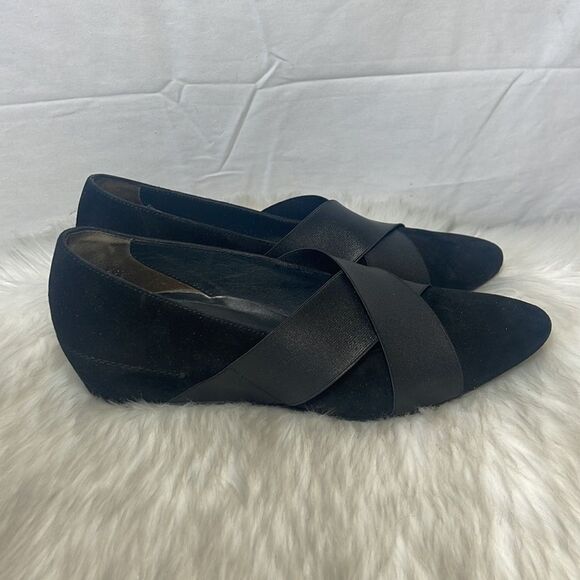 Paul Green Daniela Black Suede Wedge Sz 7.5 - Picture 4 of 7